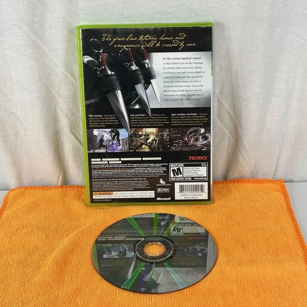 Ninja Gaiden II 2  (Xbox 360, 2008) Tested No Manual
